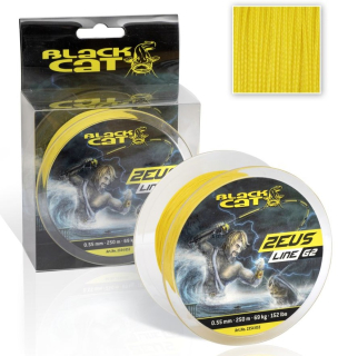 BLACK CAT Šnůra Zeus Line G2 Žlutá 250m 0.45mm 46kg