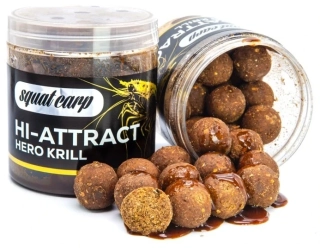 SQUAT CARP Boilies v dipu Hi-Attract Hero Krill 20mm 220g