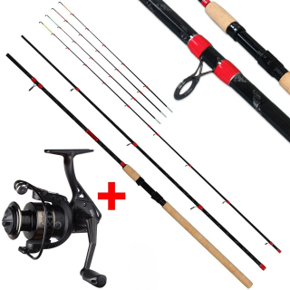 GIANTS FISHING Prut Fluent MK2 Feeder 3.3m, 90g + Naviják Deluxe FD 4000