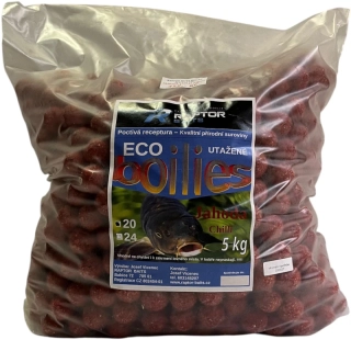 RAPTOR BAITS Boilies ECO Jahoda Chilli 5kg 24mm