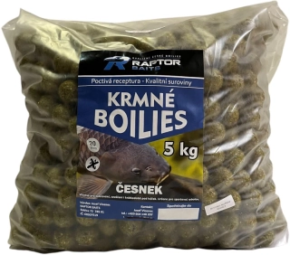 RAPTOR BAITS Krmné boilies Česnek 5kg 20mm