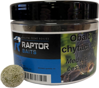 RAPTOR BAITS Obalované chytací boilies Medvědí česnek 250g 20mm