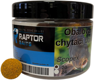RAPTOR BAITS Obalované chytací boilies Scopex 250g 20mm