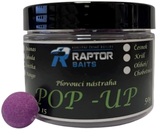 RAPTOR BAITS Pop Up Švestka 50g 15mm