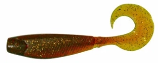 GUNKI Gumová nástraha Twister Clipper Motoroil Gold Flake 8cm