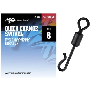 GIANTS FISHING Rychlovýměnný obratlík Quick Change Swivel 10ks #8