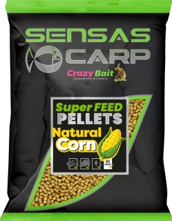 SENSAS Pelety Super Feed Natural Corn 650g 4mm