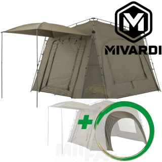 AKCE MIVARDI Přístřešek Base Camp XXL + sada pro napojení bivaku 2ks