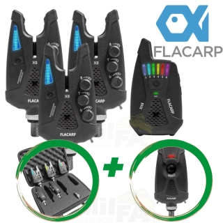 AKCE FLACARP Sada signalizátorů 3+1 X8 + RX8 + pohybové čislo AL2 oboustranné + kufřík