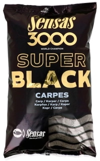SENSAS Krmítková směs 3000 Super Black Carpes 1kg