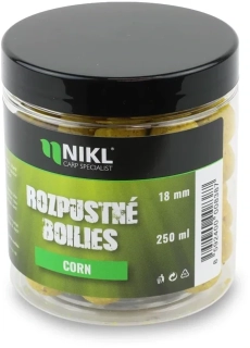NIKL Rozpustné boilies Corn 250ml 18mm