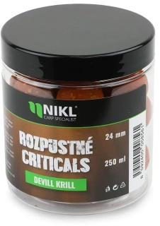 NIKL Rozpustné Criticals boilie Devill Krill 250ml 24mm
