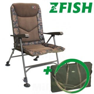AKCE ZFISH Křeslo Deluxe Camo Chair + transportní taška