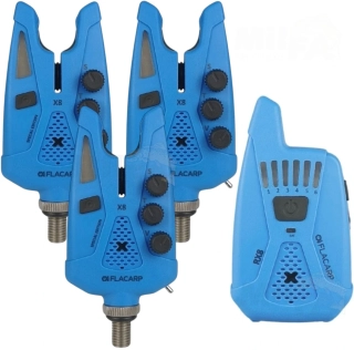 FLACARP Sada signalizátorů 3+1 X8 + RX8 Modrá