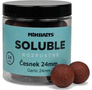 MIKBAITS Rozpustné boilie Soluble Česnek 250ml 24mm