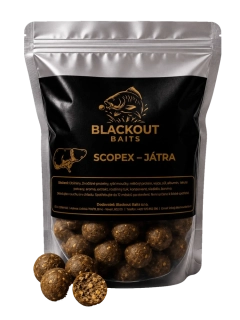 BLACKOUT BAITS Boilies Scopex Játra 1kg 20mm