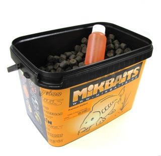 MIKBAITS Pelety Premium Halibut 2,5kg 14mm + 100ml lososového oleje