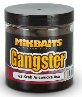MIKBAITS Boilie v dipu Gangster G2 Krab Ančovička Asa 250ml 20mm