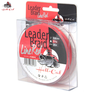 HELL-CAT Návazcová šňůra Leader Braid Power Red 20m 0,90mm 75kg