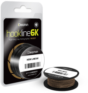DELPHIN Návazová šňůrka HOOKLINE 6K 20m 15lbs muddy