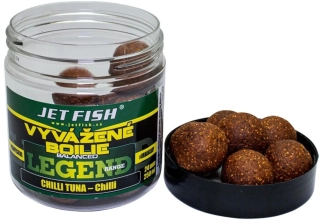 JET FISH Vyvážené boilie Legend Range Chilli Tuna - Chilli 250ml 20mm