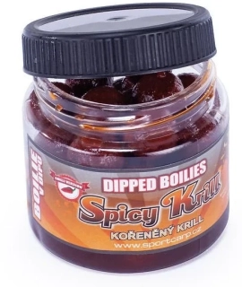 SPORTCARP Boilies v dipu Dipped Boilies Spicy Krill 200ml 18mm
