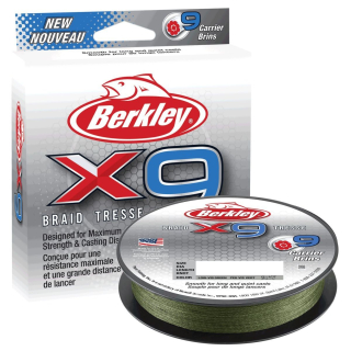 BERKLEY Šňůra X9 Low Vis Green 150m 0,10mm